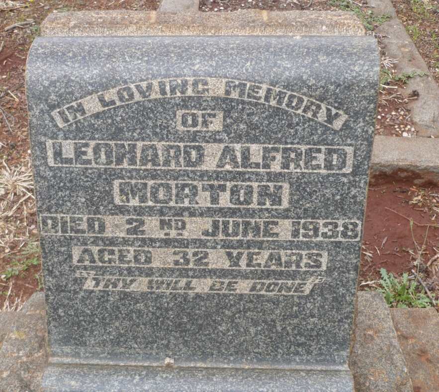 MORTON Leonard Alfred -1938