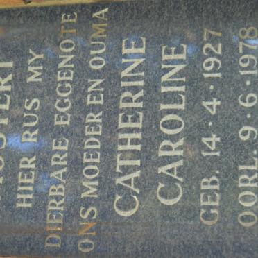 MOSTERT Catherine Caroline 1927-1978