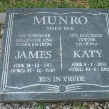 MUNRO James 1915-1980 &amp; Katy 1905-1998