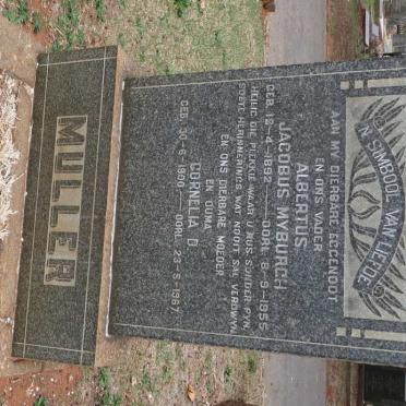 MULLER Albertus Jacobus Myburgh 1892-1955 &amp; Cornelia D. 1900-1967
