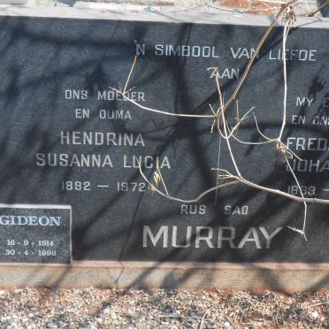 MURRAY Frederick Johannes 1893-1961 &amp; Hendrina Susanna Lucia 1892-1972 :: MURRAY Gideon 1914-1996