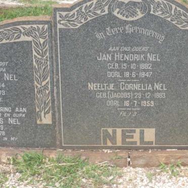 NEL Jan Hendrik 1882-1947 &amp; Neeltje Cornelia JACOBS 1883-1959