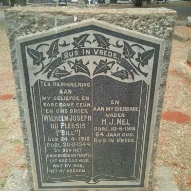 NEL H.J. -1918 :: DU PLESSIS Wilhelm Joseph 1918-1944
