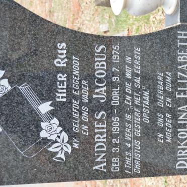 NEL Andries Jacobus 1905-1975 &amp; Dirkolina Elizabeth Magdalena 1910-2006