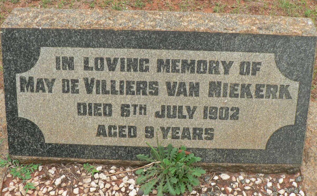 NIEKERK May De Villiers, van -1902