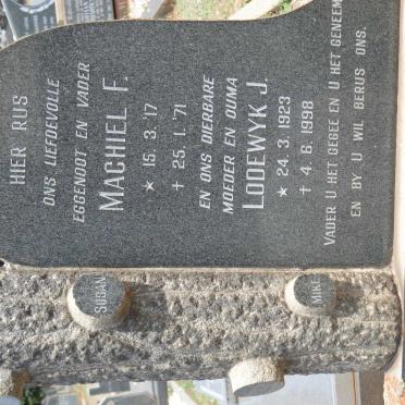 NIEKERK Machiel F., van 1917-1971 &amp; Lodewyk J. 1923-1998