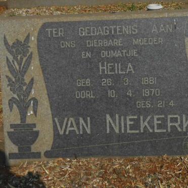 NIEKERK Heila, van 1881-1970