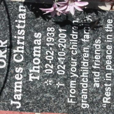 ORR James Christian Thomas 1938-2001