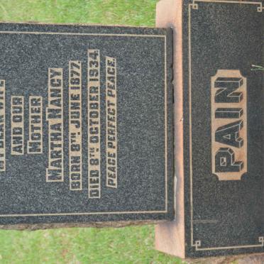 PAIN Martha Nancy 1877-1934 :: PAIN Walter John 1882-1947 