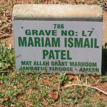 PATEL Mariam Ismail