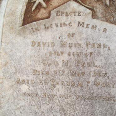 PAUL David Muir -1903