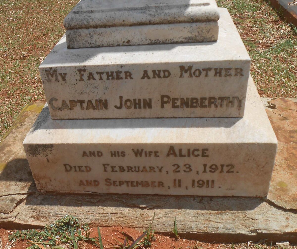 PENBERTHY John -1912 &amp; Alice -1911