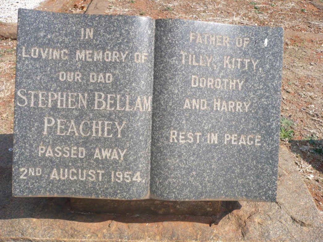 PEACHEY Stephen Bellam -1954