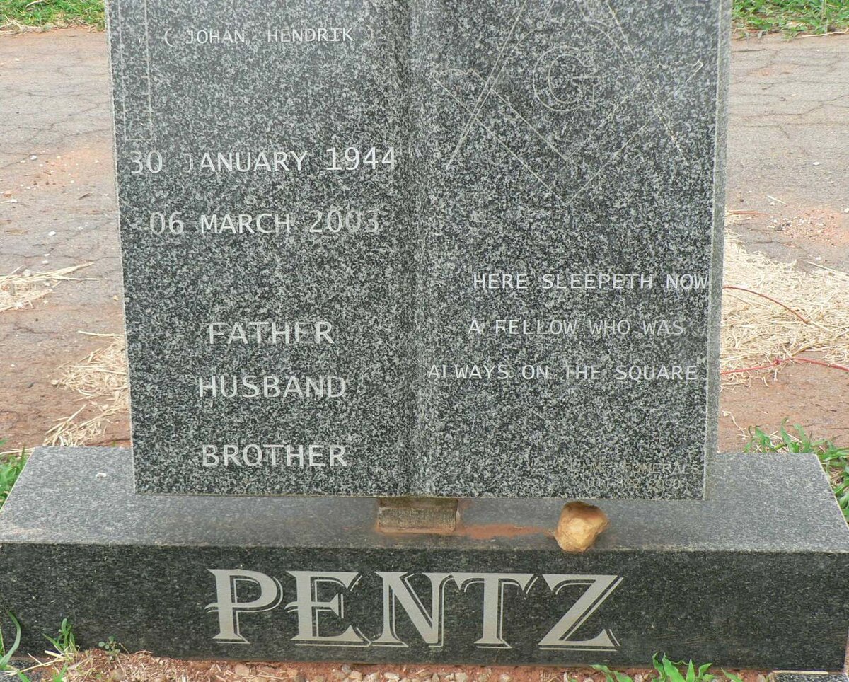 PENTZ Johan Hendrik 1944-2003