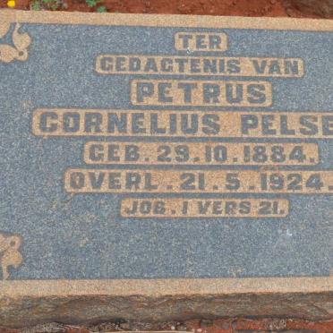 PELSER Petrus Cornelius 1884-1924