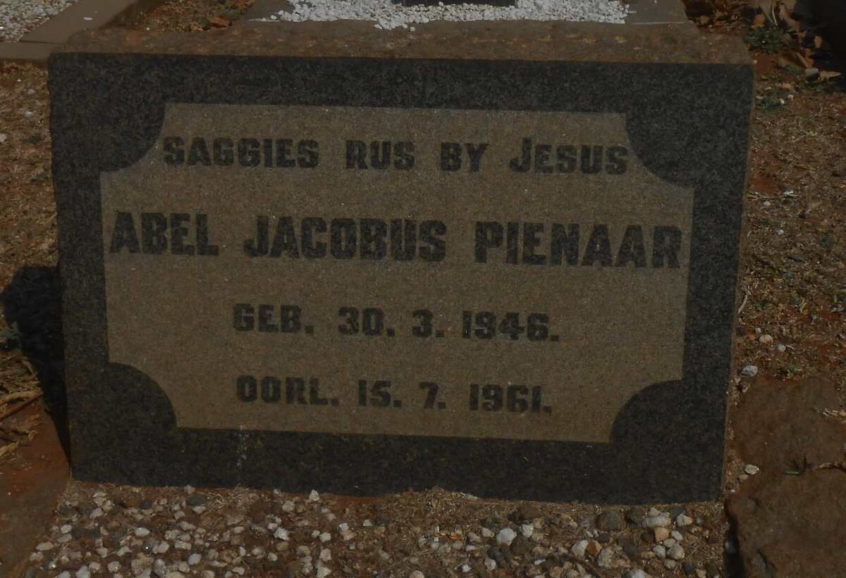 PIENAAR Abel Jacobus 1946-1961