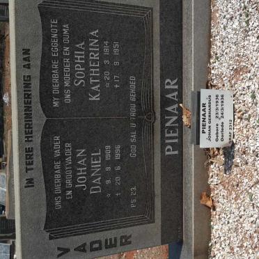 PIENAAR Johan Daniel 1909-1996 &amp; Sophia Katherina 1914-1951 :: PIENAAR Johan Gerhardus 1936-1936