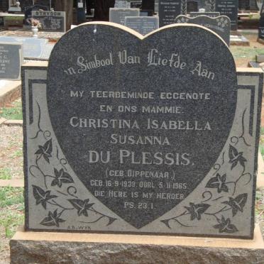 PLESSIS Christina Isabella Susanna, du nee DIPPENAAR 1933-1965