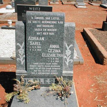 PLESSIS Adriaan Sarel, du 1905-1952 &amp; Anna Gezina Elizabetha 1914-1998