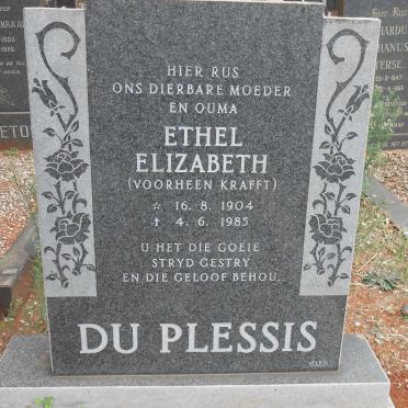 PLESSIS Ethel Elizabeth, du voorheen KRAFFT 1904-1985