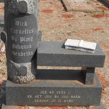 PLOOY Dirk Cornelius, du  &amp; Johanna Hendrika