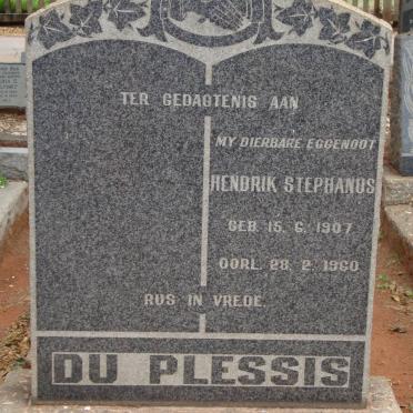 PLESSIS Hendrik Stephanus, du 1907-1960