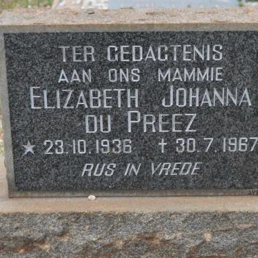 PREEZ Elizabeth Johanna, du 1936-1967