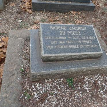 PREEZ Barend Jacobus, du 1903-1962