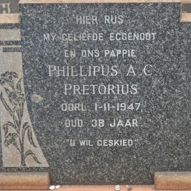 PRETORIUS Phillipus A.C. -1947