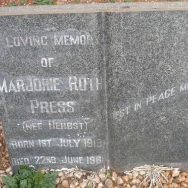PRESS Marjorie Ruth nee HERBST 1919-1968