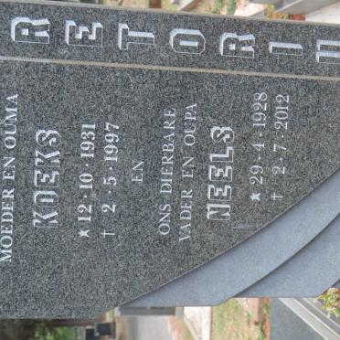 PRETORIUS Neels 1928-2012 &amp; Koeks 1931-1997