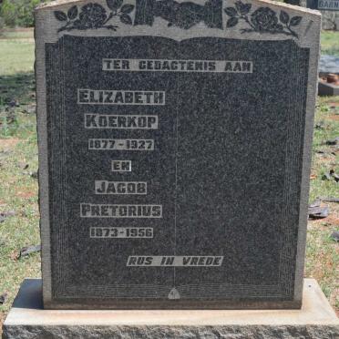 PRETORIUS Jacob 1873-1956 :: KOERKOP Elizabeth 1877-1927