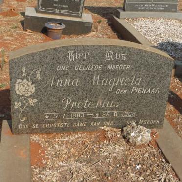 PRETORIUS Anna Magrieta nee PIENAAR 1883-1963