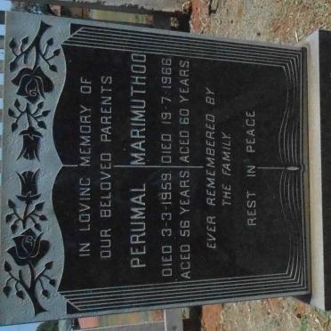 RAMSAMY Perumal -1959 &amp; Marimuthoo -1966