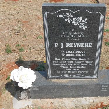 REYNEKE P.J. 1923-2005