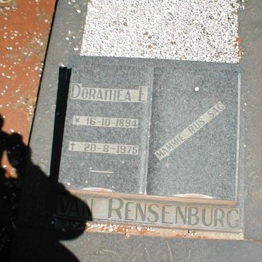 RENSBURG Dorathea E., van 1894-1975