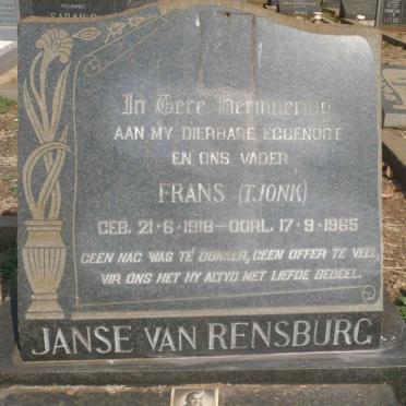 RENSBURG Frans, Janse van 1918-1965