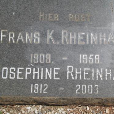 RHEINHARD Frans K. 1909-1958 &amp; Josephine 1912-2003