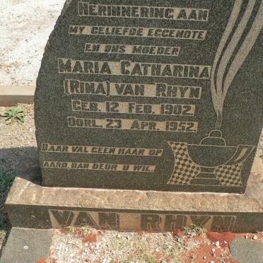 RHYN Maria Catharina, van 1902-1952