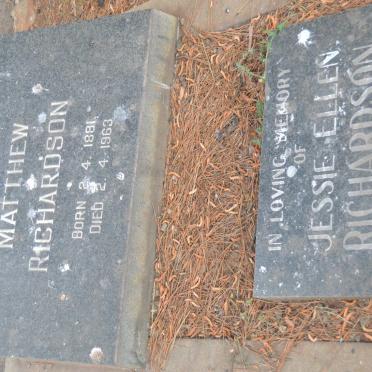 RICHARDSON Matthew 1881-1963 &amp; Jessie Ellen 1887-1976