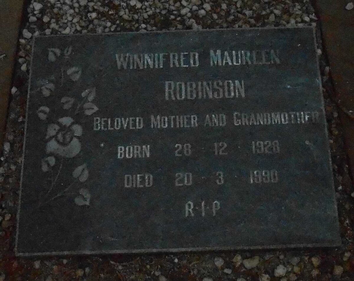 ROBINSON Winnifred Maureen 1928-1990
