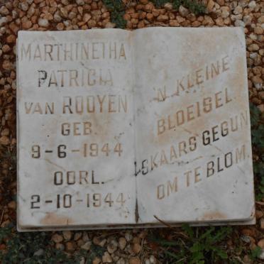 ROOYEN Marthinetha Patricia, van  1944-1944
