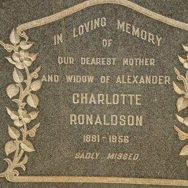 RONALDSON Charlotte 1881-1956