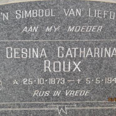 ROUX Gesina Catharina 1873-1942
