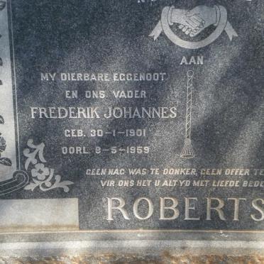 ROBERTS Frederik Johannes 1901-1959