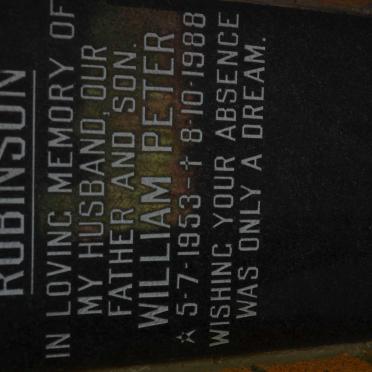 ROBINSON William Peter 1953-1988