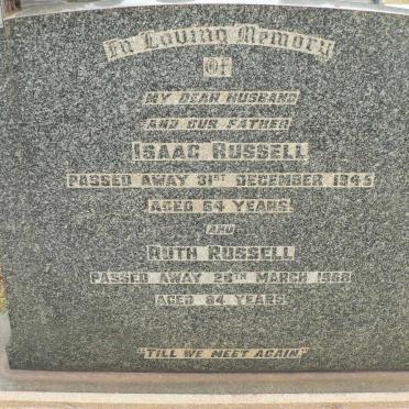 RUSSELL Isaac -1945 &amp; Ruth -1968