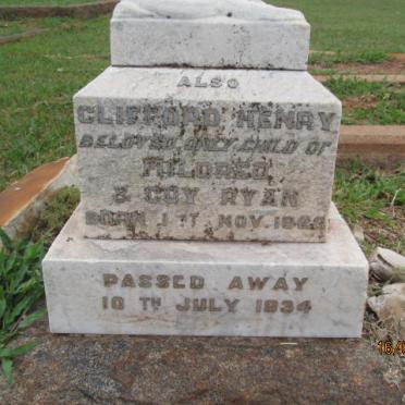 RYAN Clifford Henry 1923-1934