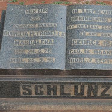 SCHLÜNZ George Isaac 1871-1947 &amp; Cornelia Petronella Magdalena 1876-1958