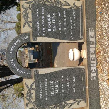 SCHREIBER Hendrik Matthys 1903-1964 &amp; Hester Maria 1920-1989